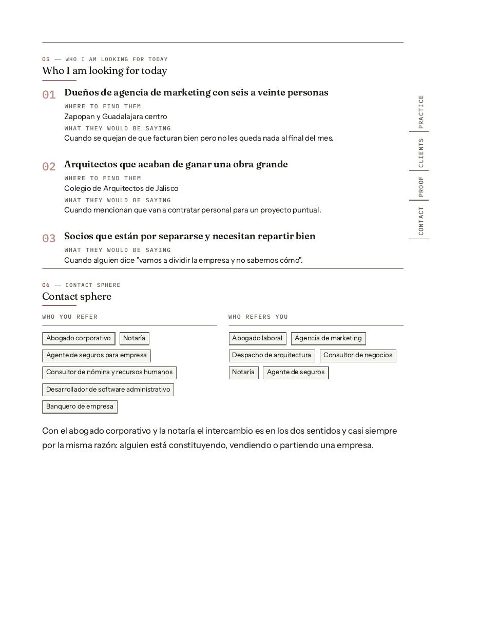 Page 4 of the example dossier