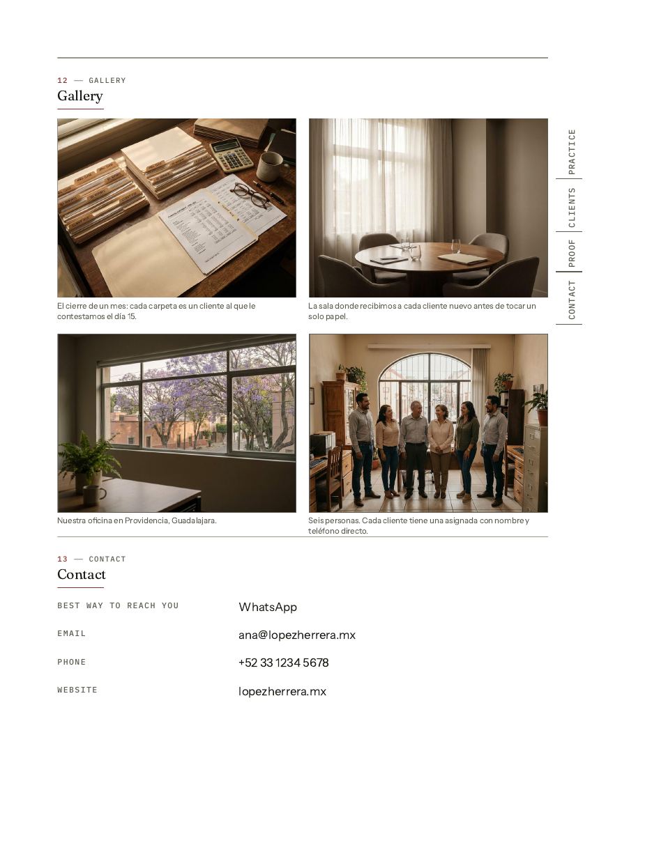 Page 8 of the example dossier